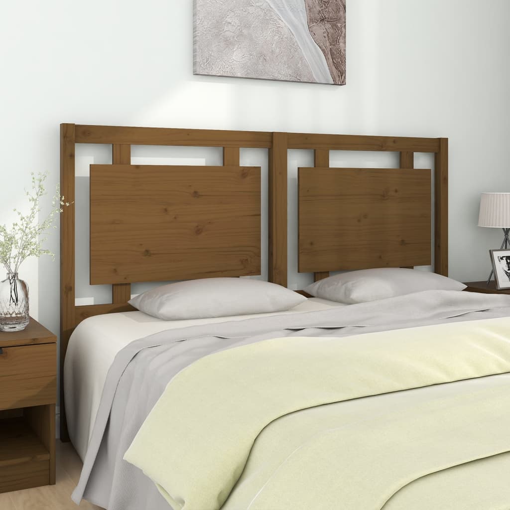 Tăblie de pat, maro miere, 155,5x4x100 cm, lemn masiv de pin