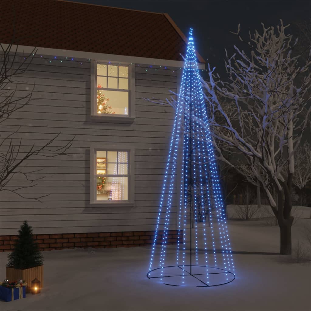 Brad de Crăciun conic, 732 LED-uri, albastru, 160x500 cm
