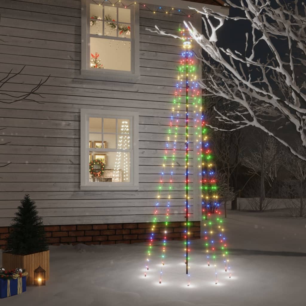 Brad de Crăciun, 310 LED-uri colorate, 300 cm, cu țăruș
