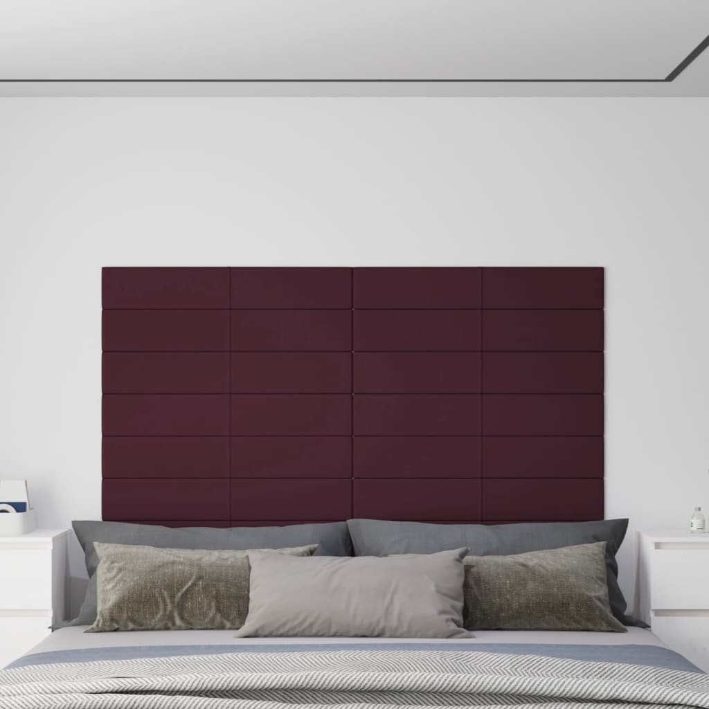 Panouri de perete 12 buc. violet 90x15 cm textil 1,62 m²