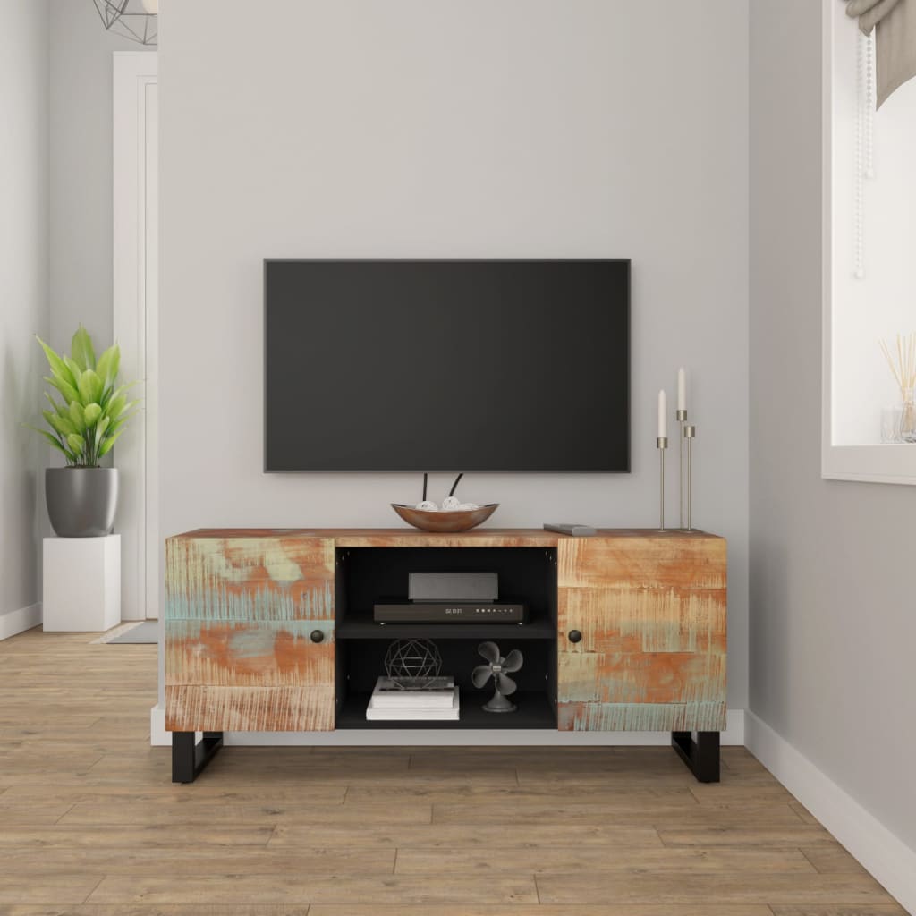 Comodă TV, 105x33x46 cm, lemn masiv reciclat