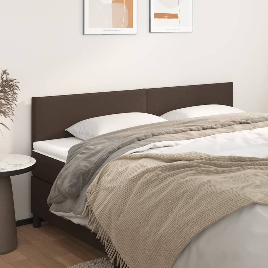 Tăblii de pat, 2 buc, maro, 100x5x78/88 cm, piele ecologică