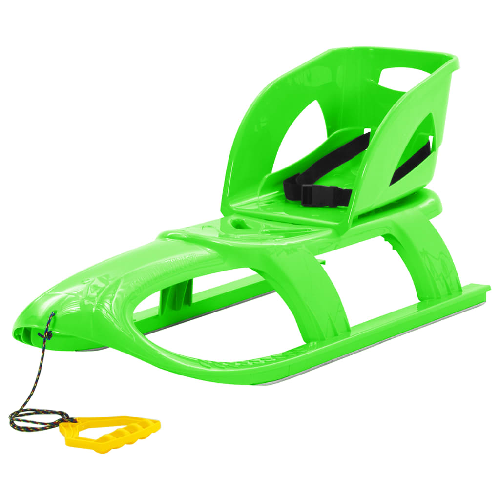 Sanie cu scaun, verde, 102,5x40x23 cm, polipropilenă