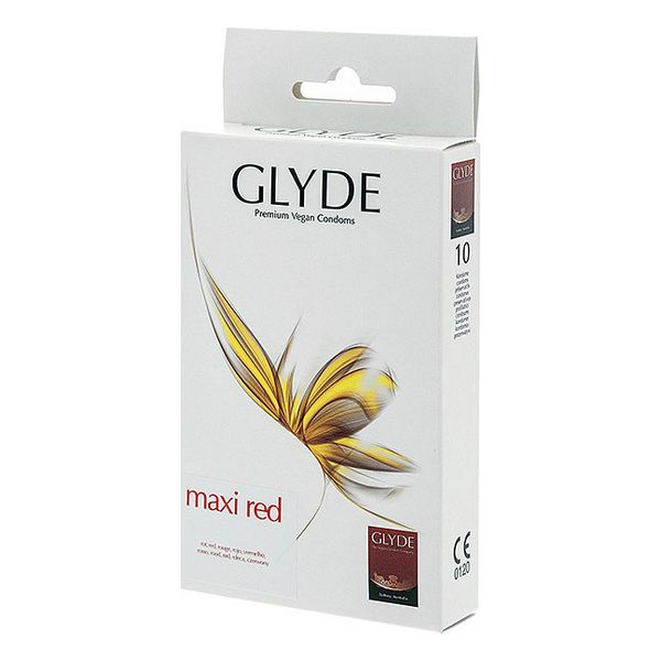 Prezervative Glyde Maxi Red 19 cm Nu Ø 5,6 cm