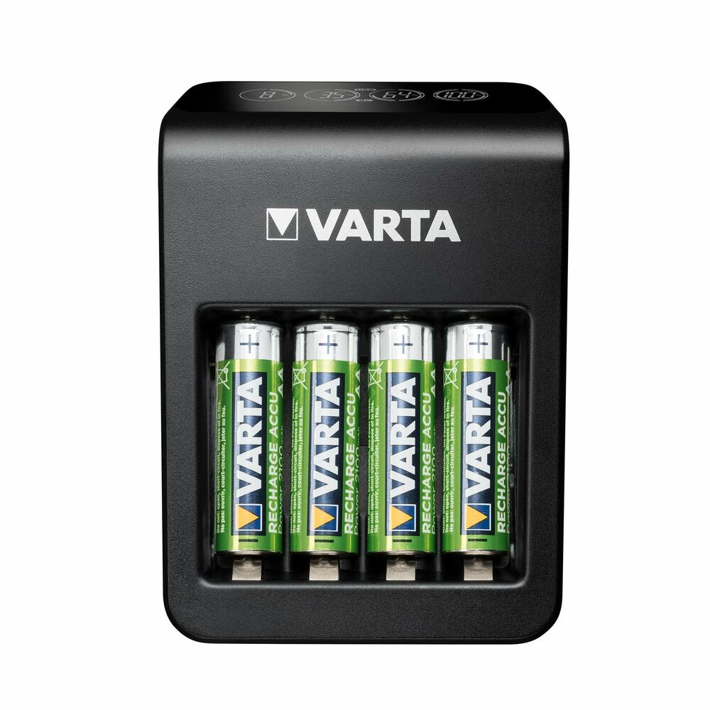 Încărcător + Baterii Reîncărcabile Varta LCD Plug Charger+