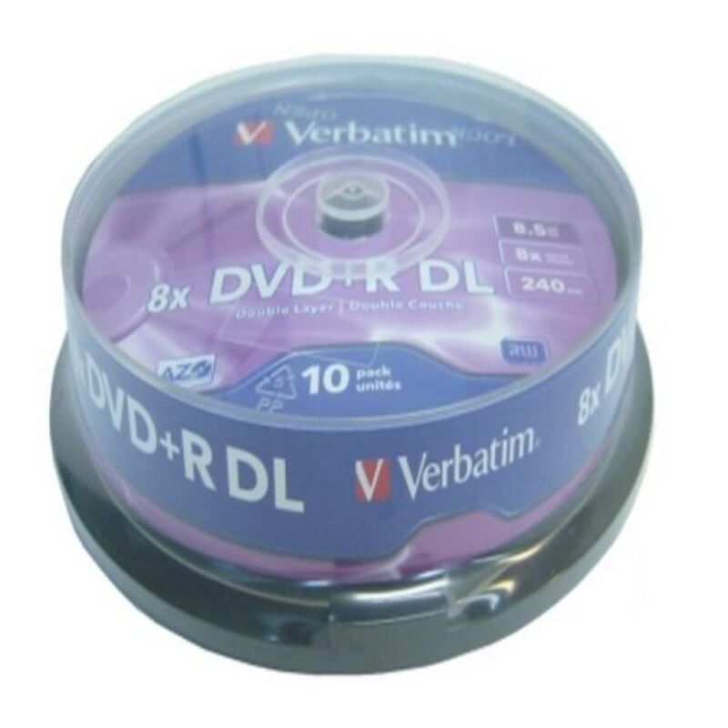 DVD-R Verbatim    8,5 GB 8x 10 pcs 10 Unități 8,5 GB 8x