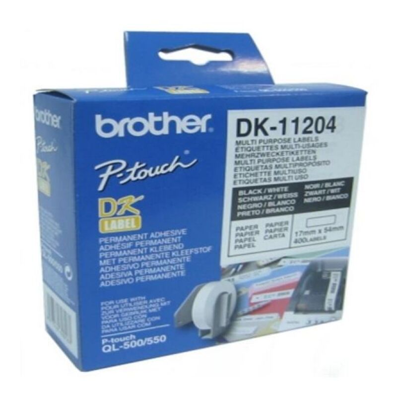 Etichete pentru Imprimantă Multifuncțională Brother DK11204 17 x 54 mm Alb