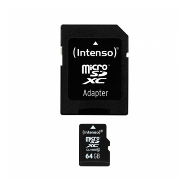 Card de Memorie Micro SD cu Adaptor INTENSO 3413490 64 GB Clasa 10