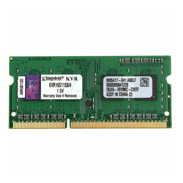 Memorie RAM Kingston IMEMD30096 KVR16S11S8/4 4 GB 1600 MHz DDR3-PC3-12800