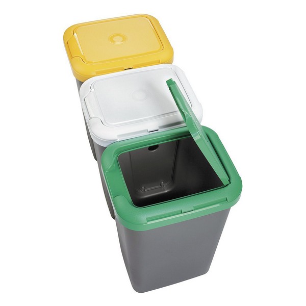 Găleată de gunoi pentru reciclare Tontarelli Plastic Gri (77 X 32 x 47,5 cm)
