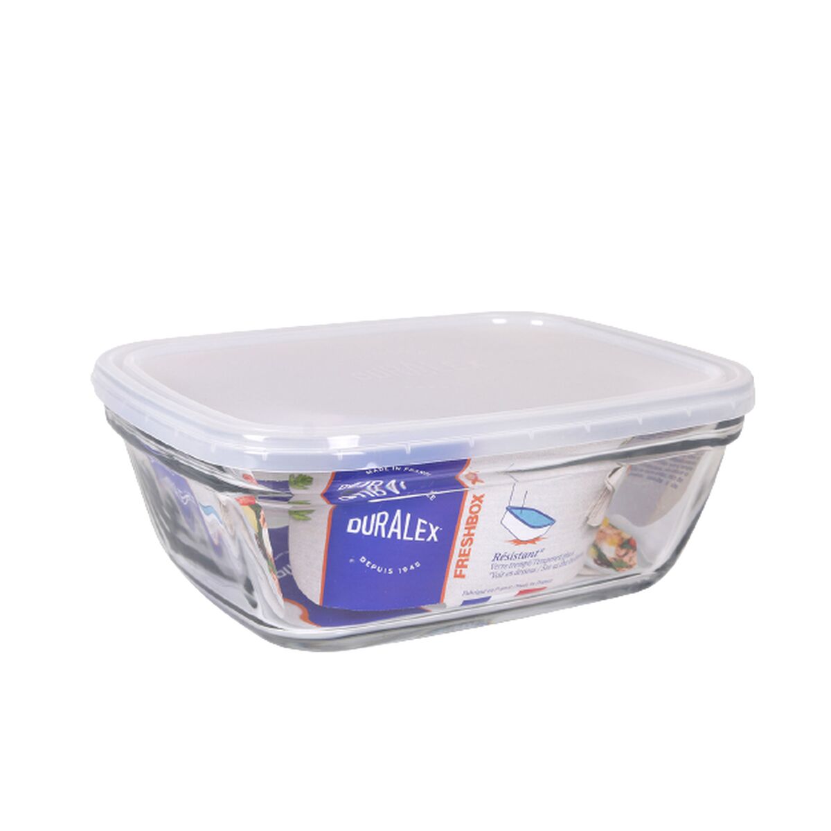 Cutie de prânz dreptunghiulară cu capac Duralex Freshbox Transparent 1,7 L