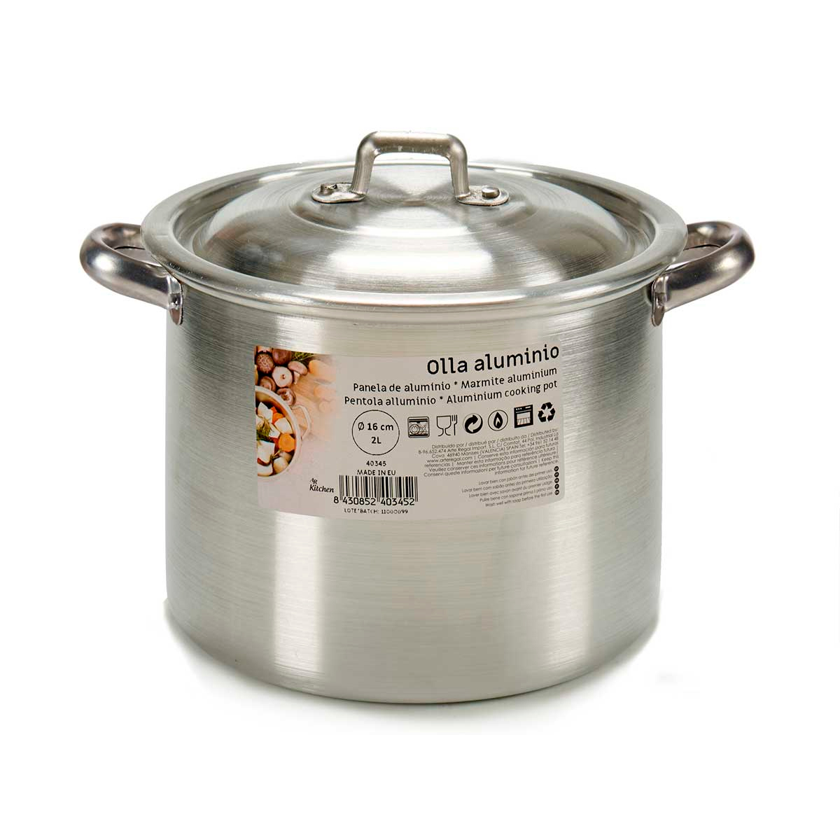Oală pentru gătit lent  Aluminiu (2L) (16 cm) (18 x 15 x 23,5 cm) (23,5 x 15 x 18 cm)