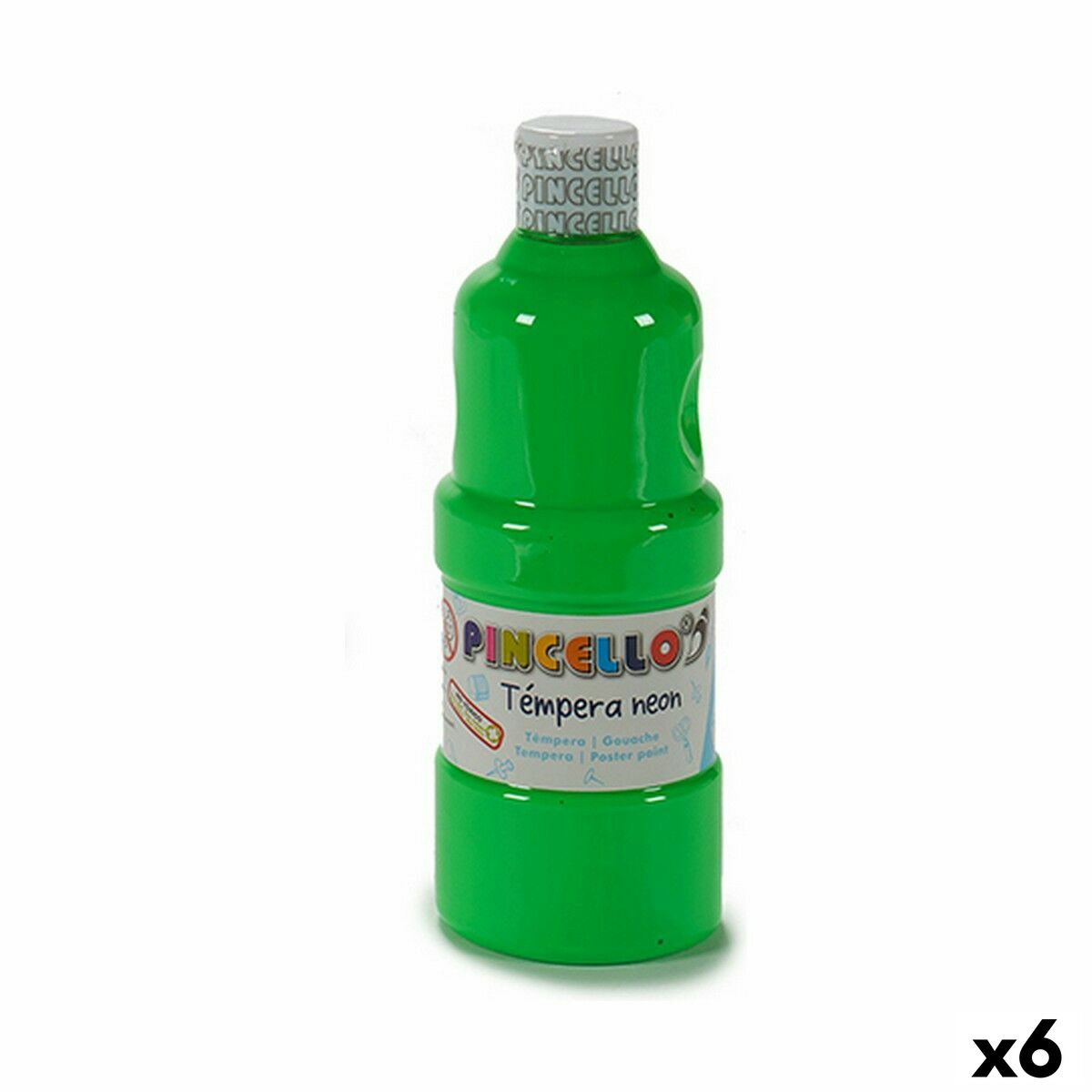 Tempera Neon Verde 400 ml (6 Unități)