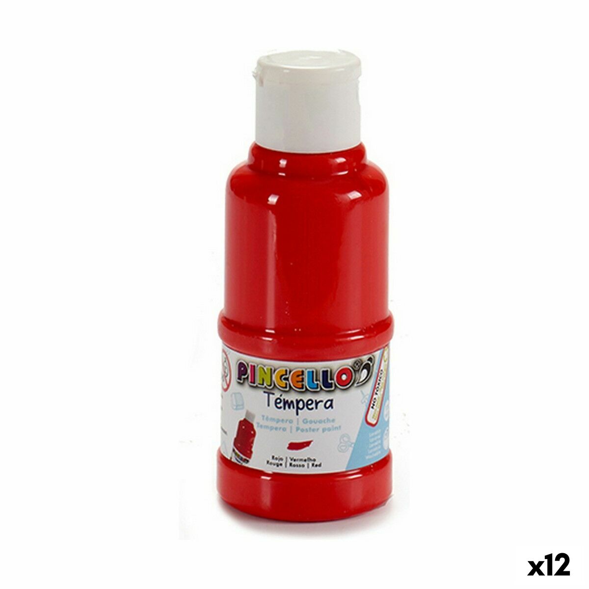 Tempera Roșu (120 ml) (12 Unități)