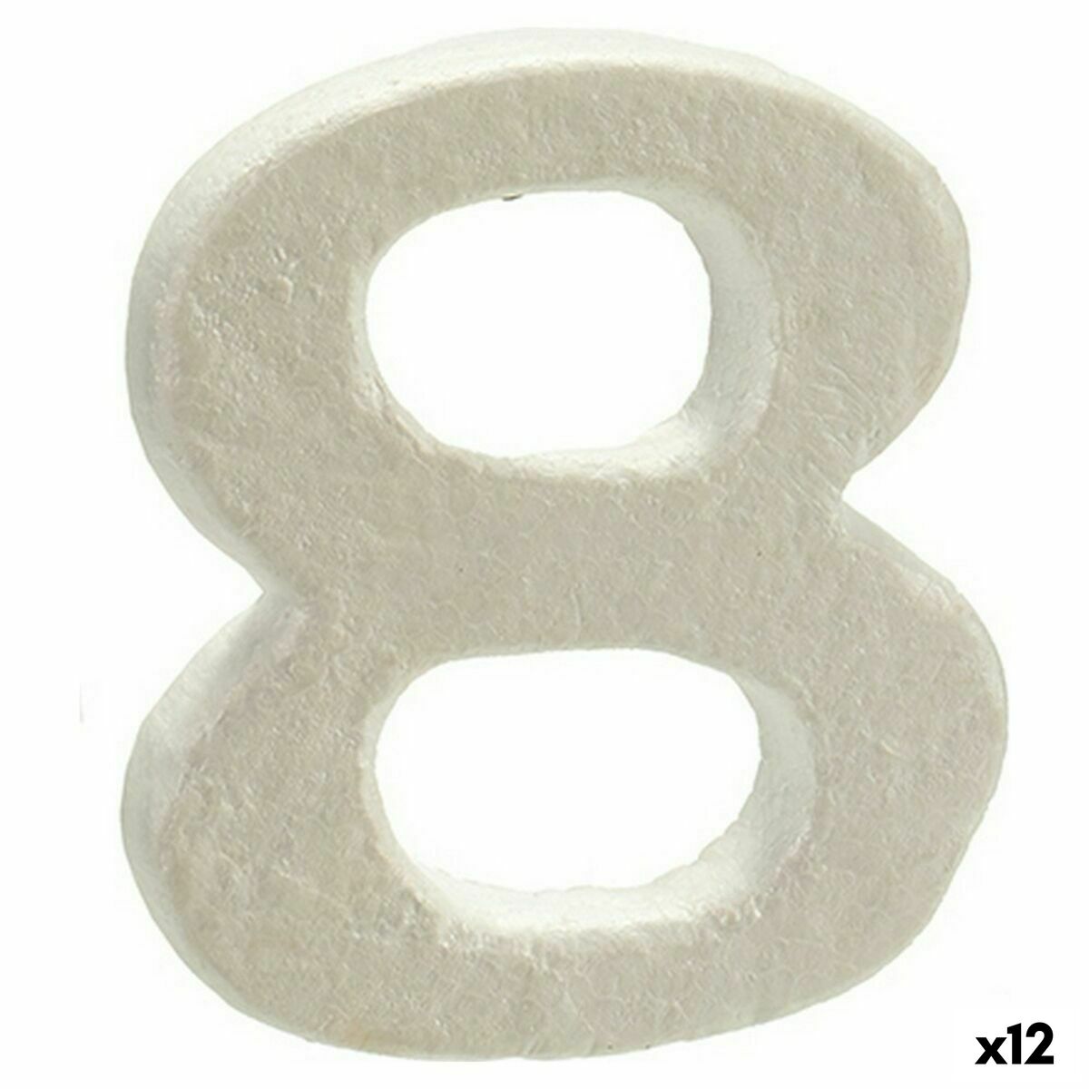 Decor polistiren Numere 8 (2 x 15 x 10 cm) (12 Unități)