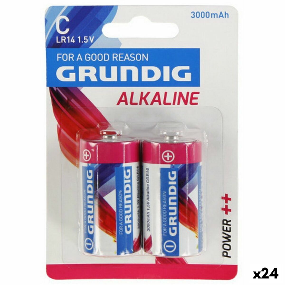 Baterii Alcaline LR14 Grundig Tip C (24 Unități)