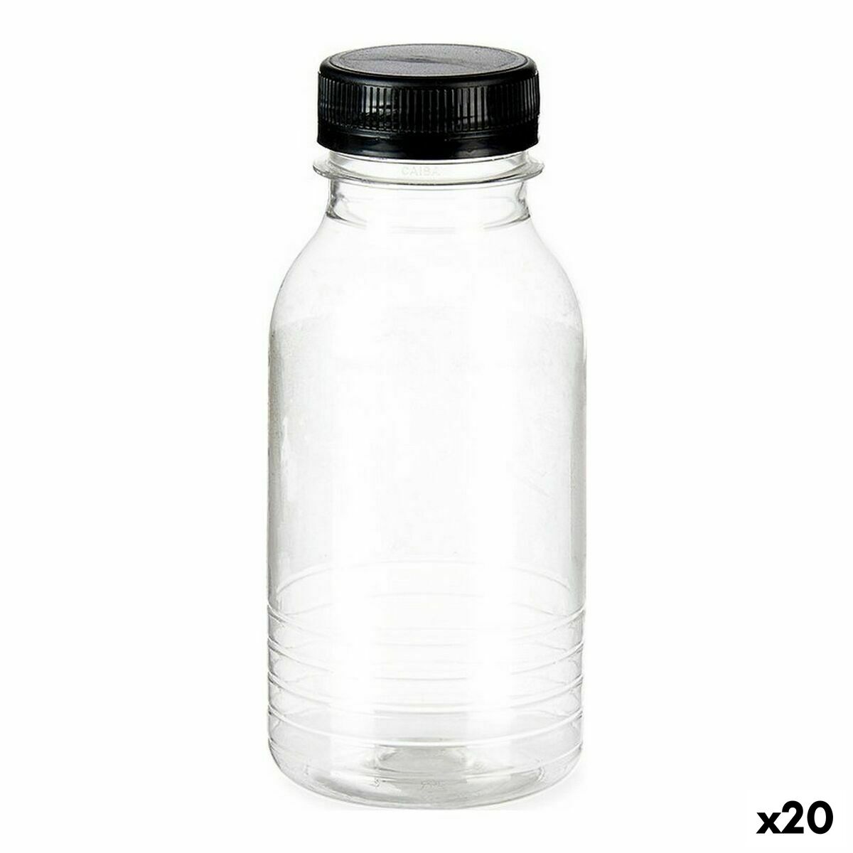 Sticlă (de pus lichide) Transparent Negru Plastic (500 ml) (6,5 x 19 x 6,5 cm) (20 Unități)