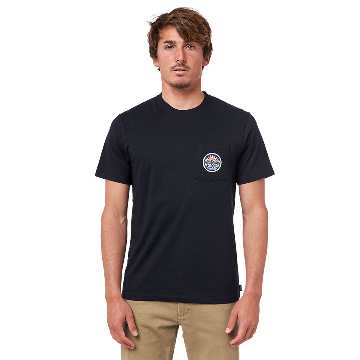 Tricou cu Mânecă Scurtă Bărbați Rip Curl Horizon Badge Negru - Mărime M