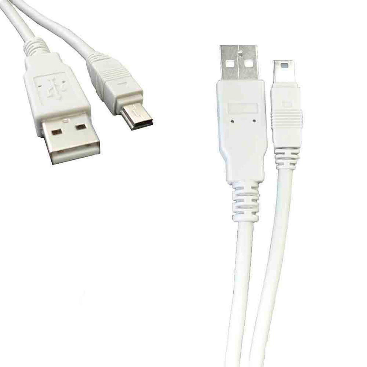 Cablu USB la Mini USB EDM Alb 1,8 m