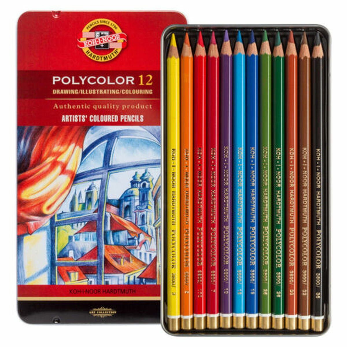 Creioane culori Michel Polycolor Multicolor 12 Piese