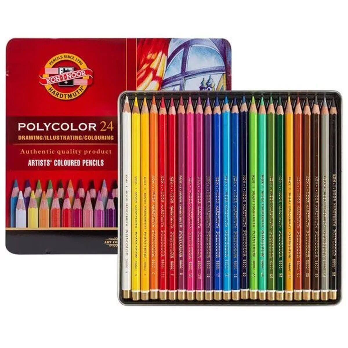 Creioane culori Michel Polycolor Multicolor 24 Piese