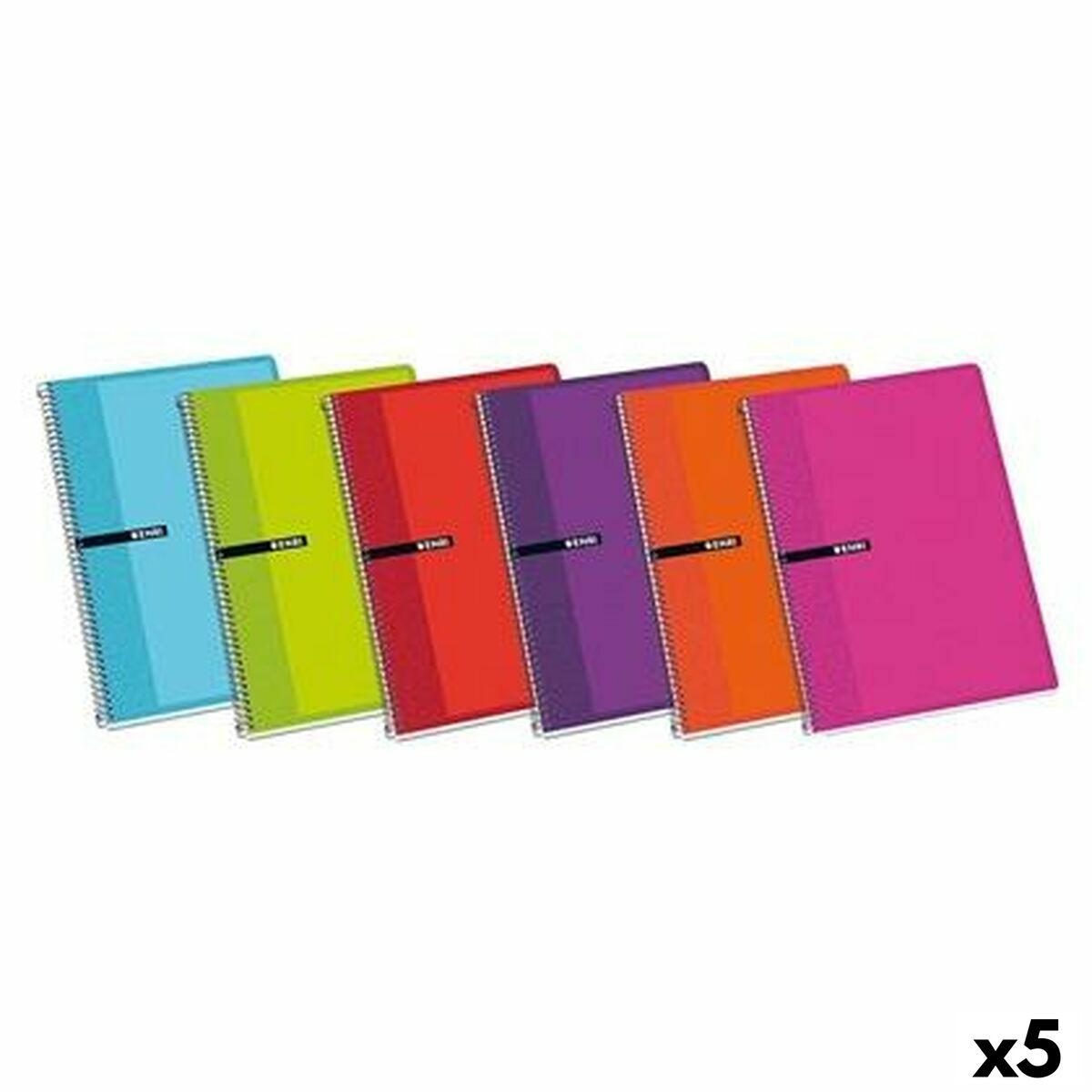 Notebook ENRI Multicolor 80 Frunze Din A4 (5 Unități)