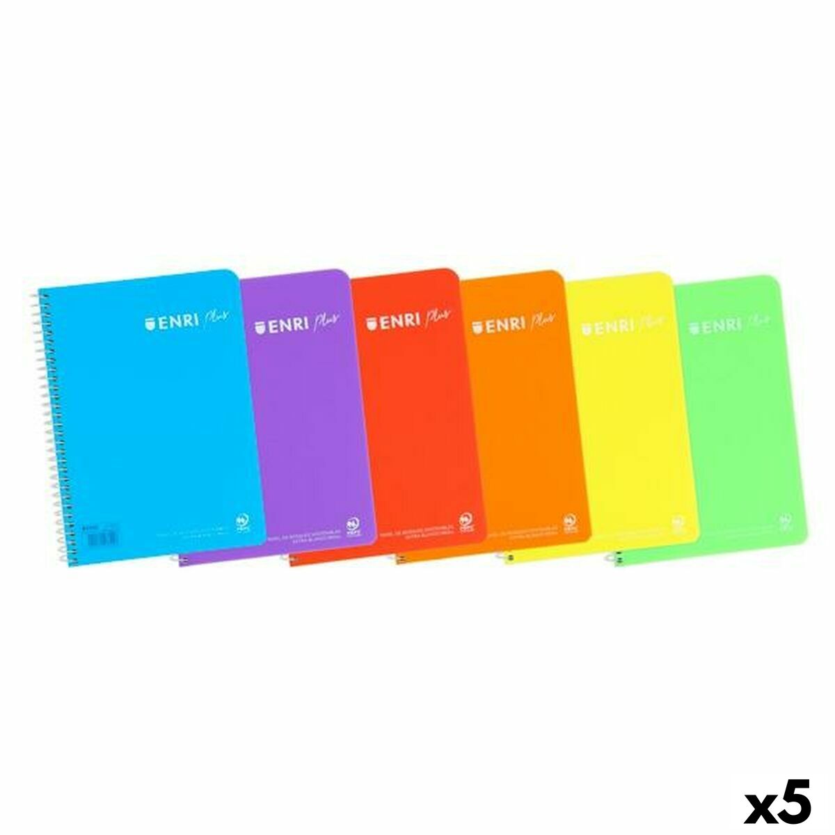 Notebook ENRI Multicolor 80 Frunze Din A4 (5 Unități)