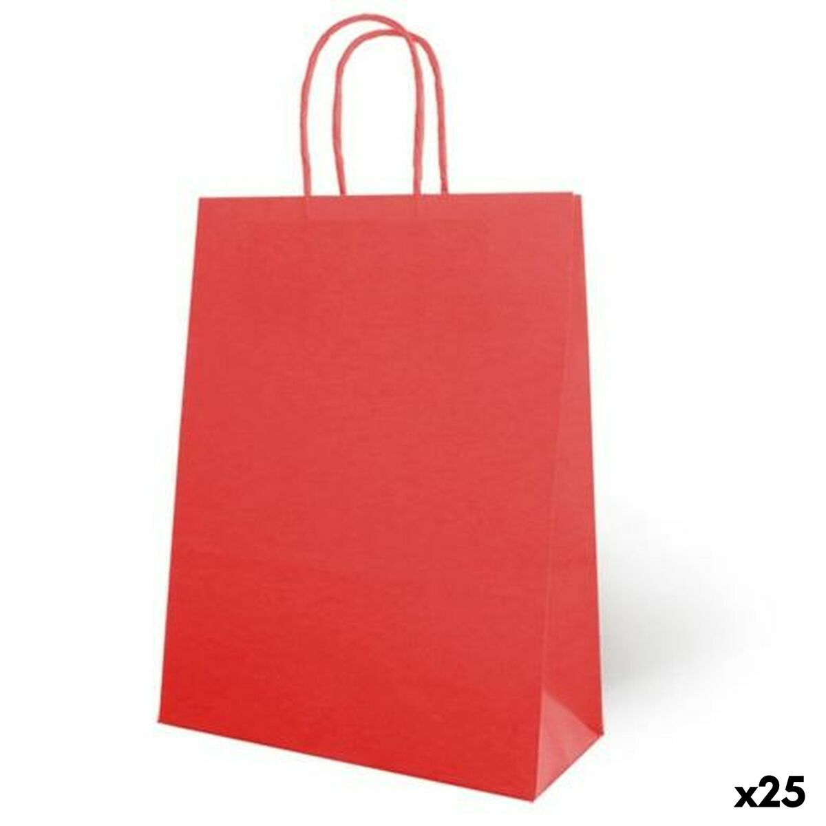 Genți/saci Fama 31 x 11 x 42 cm Roșu Hârtie Cu mânere 25 Unități