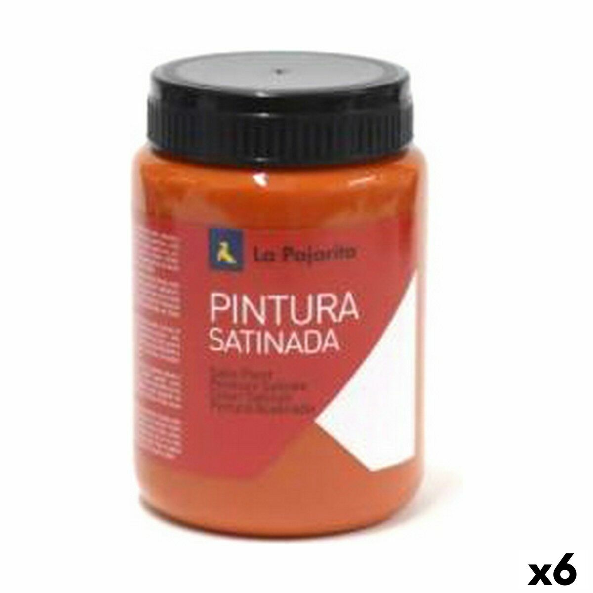 Tempera La Pajarita L-06 Portocaliu Finisaj satinat Şcoală (35 ml) (6 Unități)