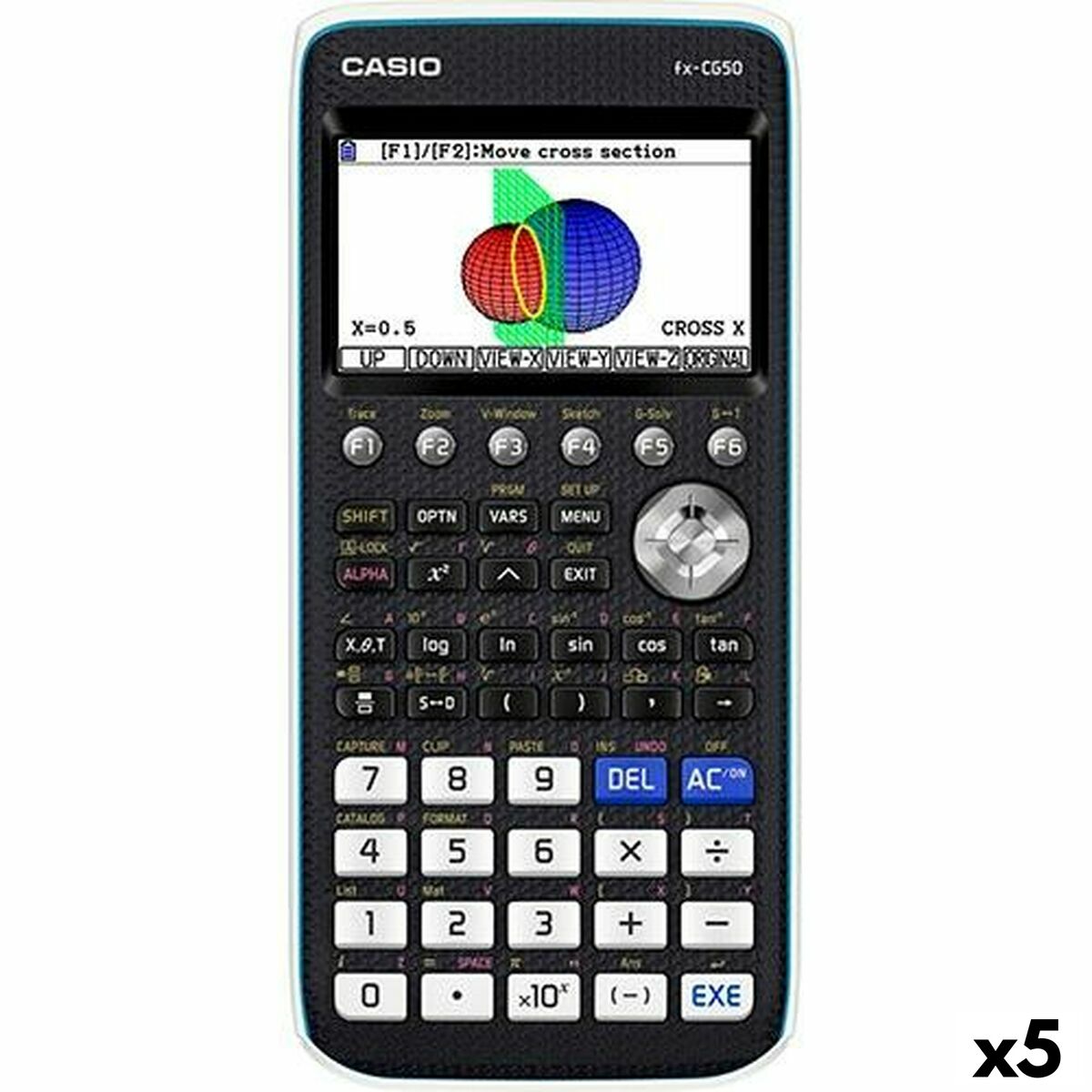 Graphing calculator Casio FX-CG50 18,6 x 8,9 x 18,85 cm Negru (5 Unități)