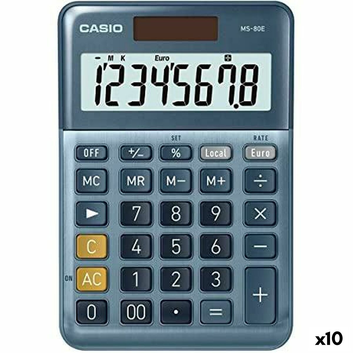 Calculator Casio MS-80E Albastru (10 Unități)