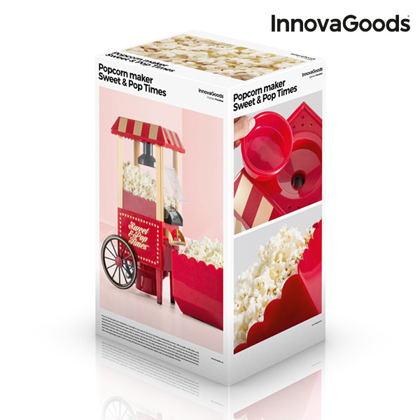 Aparat de făcut Popcorn Sweet & Pop Times InnovaGoods 1200W Roșu