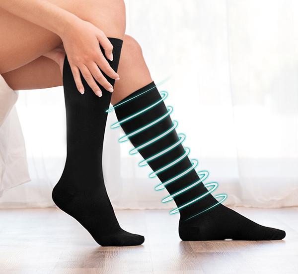 Ciorapi Compresivi Relaxanți InnovaGoods - Culoare Negru