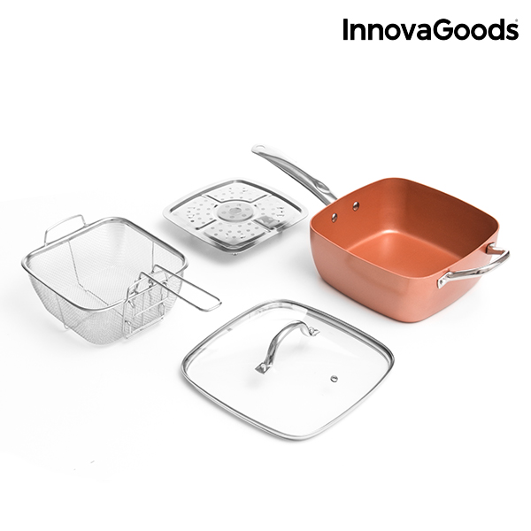 Set Tigaie Multifuncțională 5 în 1 Copper InnovaGoods (4 piese)