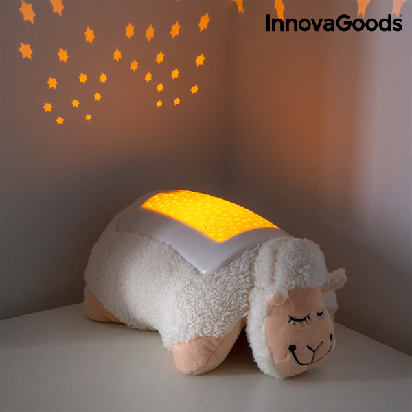Jucărie de Pluș Oaie cu Proiector LED InnovaGoods