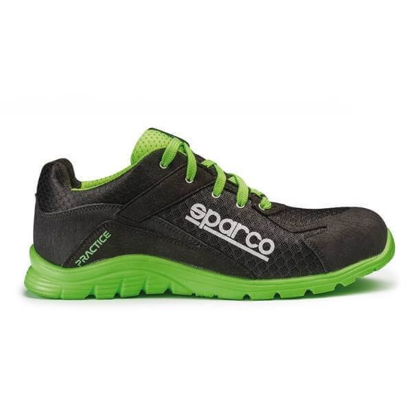 Safety Footwear Sparco Practice 07517 Negru/Verde (Mărimea 42)