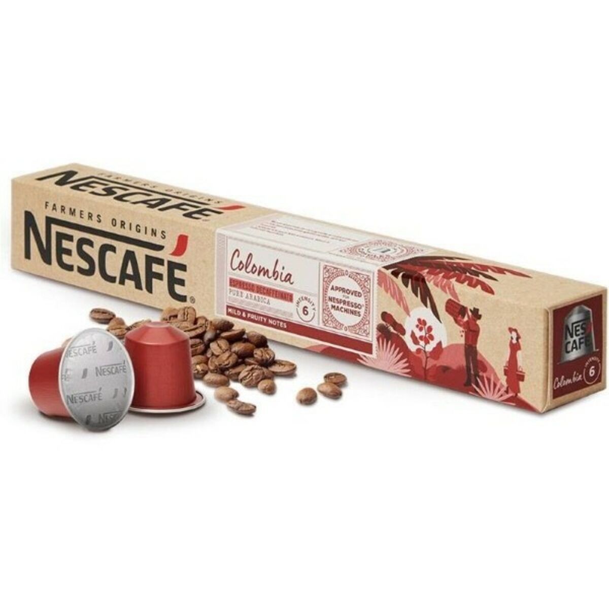 Capsule de cafea FARMERS ORIGINS Nescafé COLOMBIA Decafeinizat (10 uds)