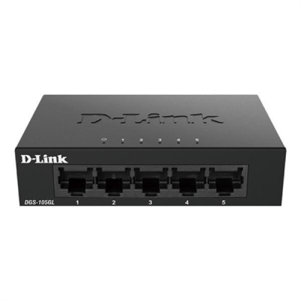 Switch de Birou D-Link DGS-105GL 5xGB Plug&Play Negru