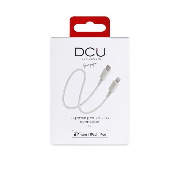 Cablu USB-C la Lightning iPhone DCU Alb 1 m