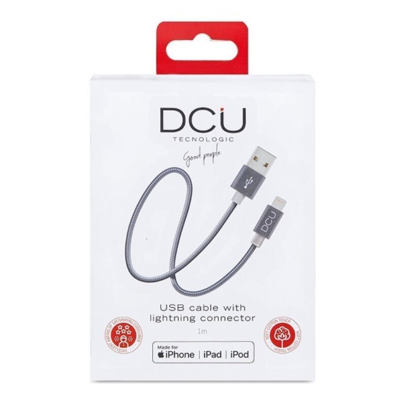 Cablu de încărcare USB DCU Lightning iPhone Gri 1 m
